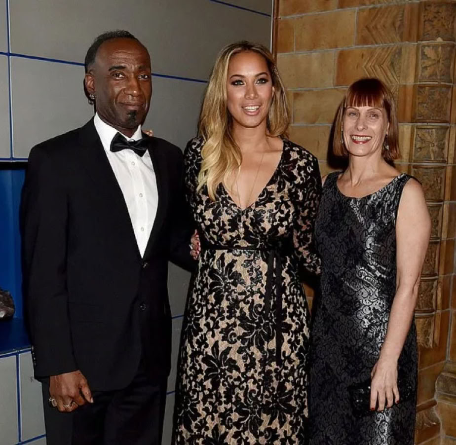 Singer Leona Lewis with parents, mother Maria and father Josiah.