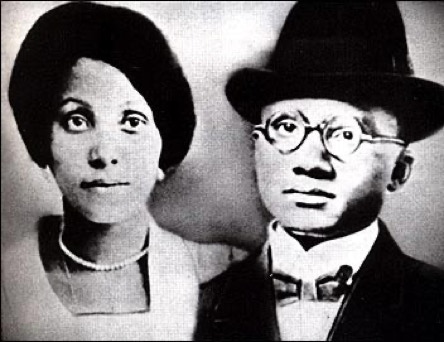 Malcolm X's parents, Louis and Earl Little. His mother was bi-racial.
