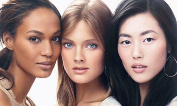 Multi-ethnic beauty models